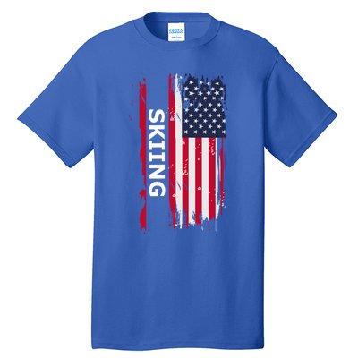 Skiing And Skiers Usa Cool Gift Tall T-Shirt