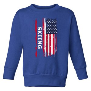 Skiing And Skiers Usa Gift Toddler Sweatshirt