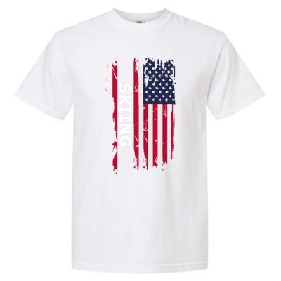 Skiing And Skiers Usa Gift Garment-Dyed Heavyweight T-Shirt