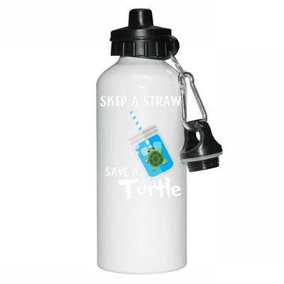 Skip A Straw Save A Turtle Sea Lovers And Turtle Lovers Gift Aluminum Water Bottle