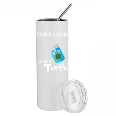 Skip A Straw Save A Turtle Sea Lovers And Turtle Lovers Gift Stainless Steel Tumbler