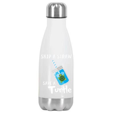 Skip A Straw Save A Turtle Sea Lovers And Turtle Lovers Gift Stainless Steel Insulated Water Bottle