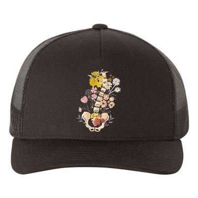 Scoliosis Awareness Spinal Fusion Back Surgery Botanical Yupoong Adult 5-Panel Trucker Hat