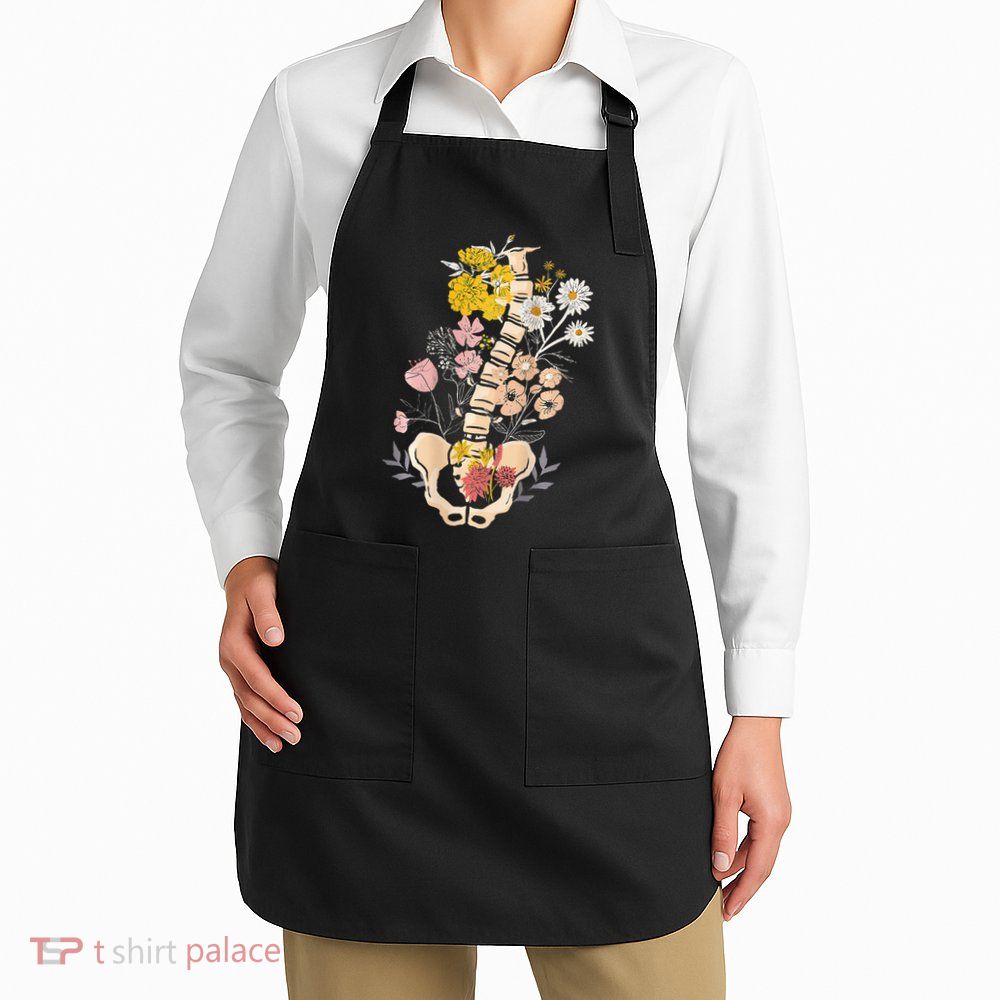 Scoliosis Awareness Spinal Fusion Back Surgery Botanical Apron