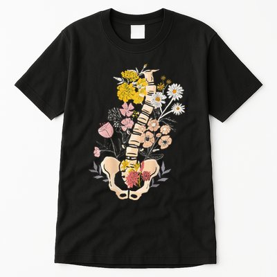 Scoliosis Awareness Spinal Fusion Back Surgery Botanical Tall T-Shirt