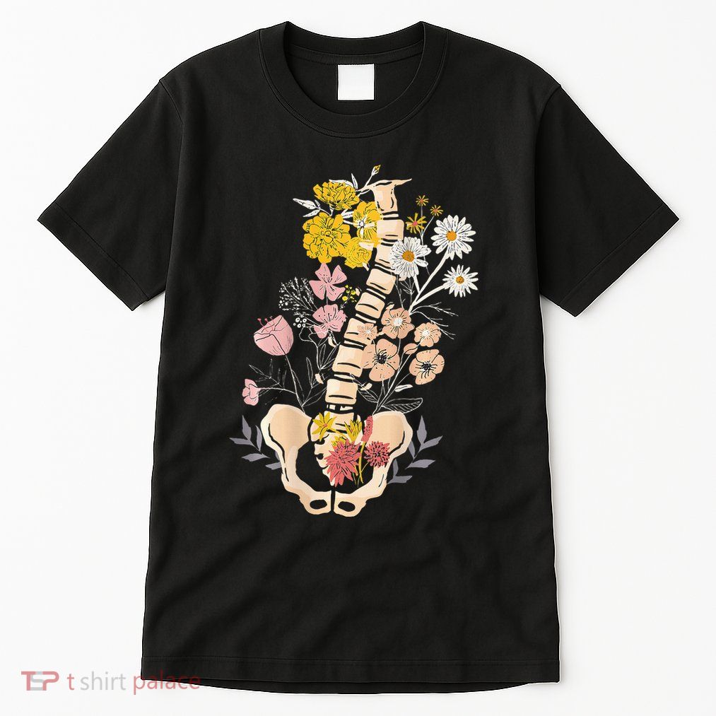 Scoliosis Awareness Spinal Fusion Back Surgery Botanical Tall T-Shirt