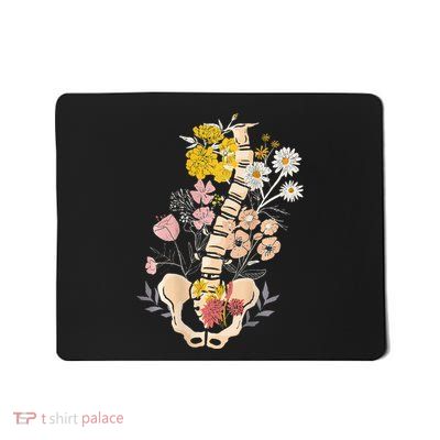 Scoliosis Awareness Spinal Fusion Back Surgery Botanical Mousepad