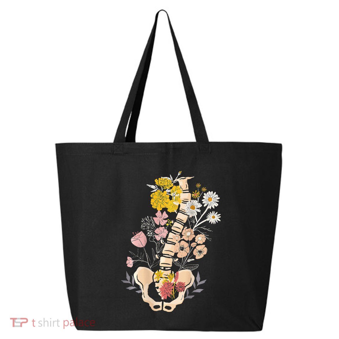 Scoliosis Awareness Spinal Fusion Back Surgery Botanical 25L Jumbo Tote