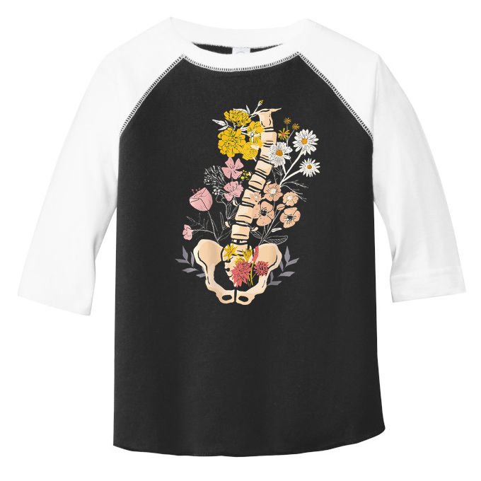 Scoliosis Awareness Spinal Fusion Back Surgery Botanical Toddler Fine Jersey T-Shirt