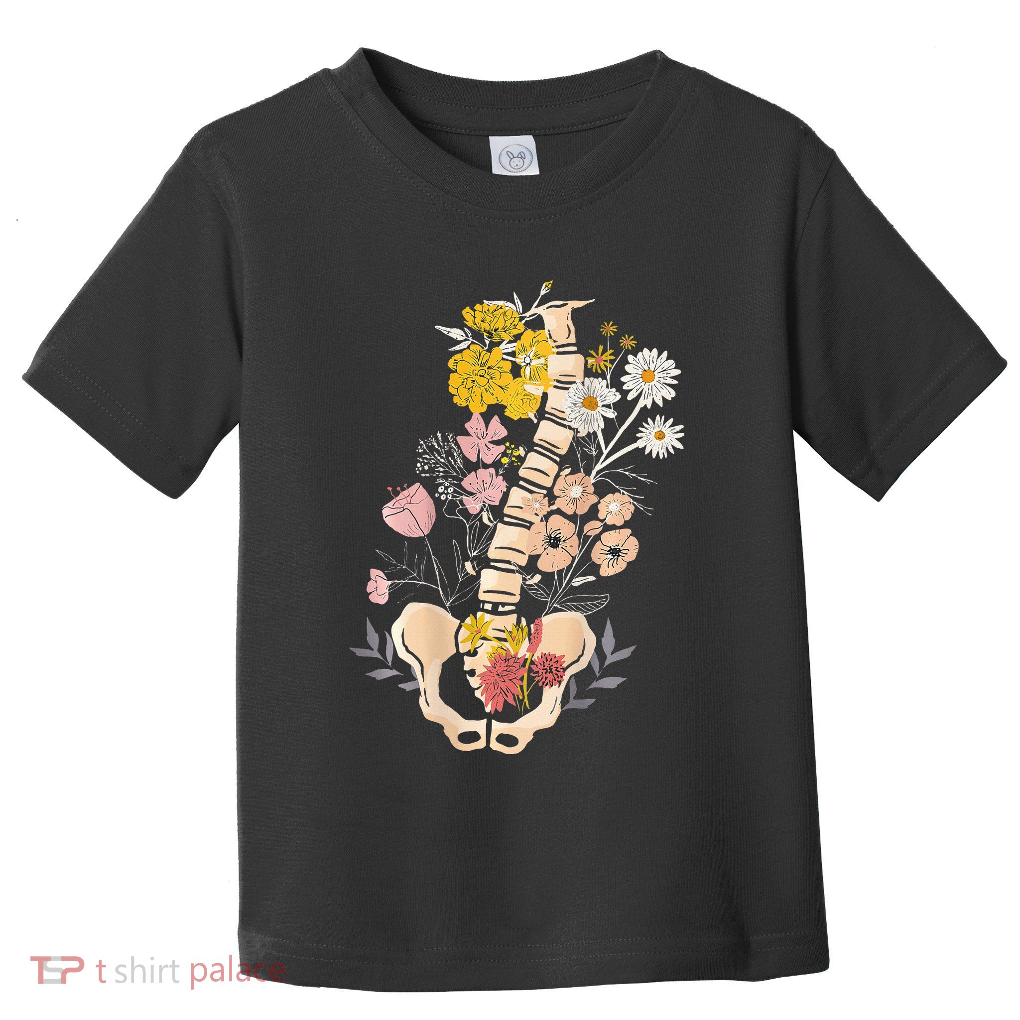 Scoliosis Awareness Spinal Fusion Back Surgery Botanical Toddler T-Shirt