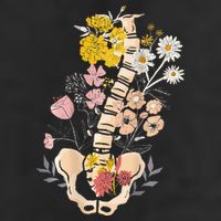 Scoliosis Awareness Spinal Fusion Back Surgery Botanical Microfiber Hand Towel