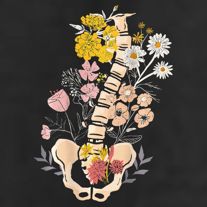 Scoliosis Awareness Spinal Fusion Back Surgery Botanical Microfiber Hand Towel