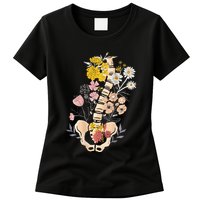 Scoliosis Awareness Spinal Fusion Back Surgery Botanical Womens T-Shirt
