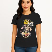 Scoliosis Awareness Spinal Fusion Back Surgery Botanical Womens T-Shirt