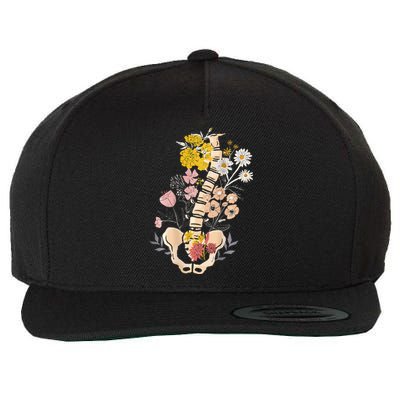 Scoliosis Awareness Spinal Fusion Back Surgery Botanical Wool Snapback Cap