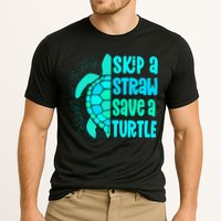 Skip A Straw Save A Turtle Sea Turtle And Cute Gift Cooling Performance Crew T-Shirt