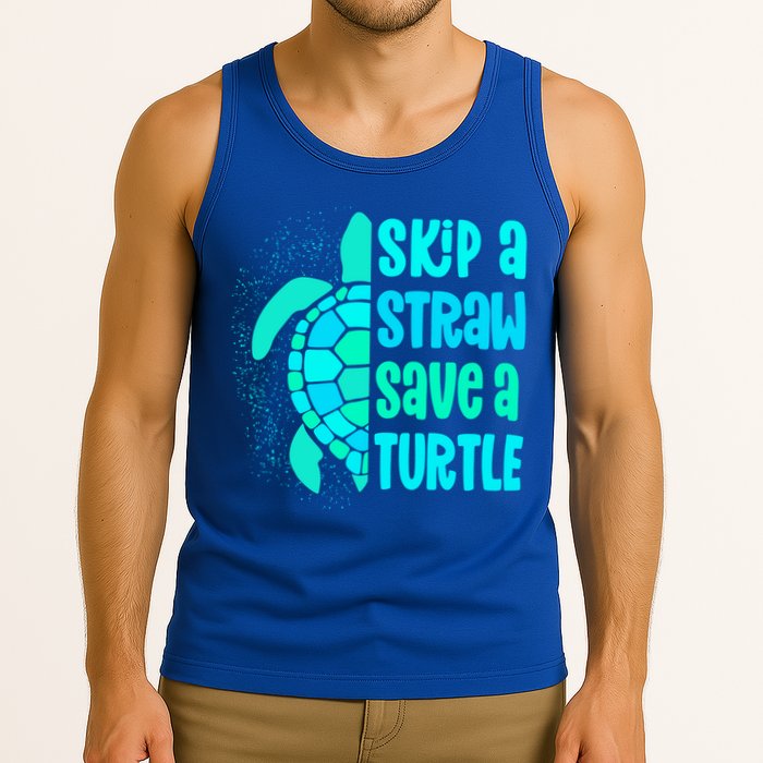 Skip A Straw Save A Turtle Sea Turtle And Cute Gift Tank Top