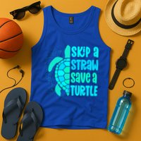 Skip A Straw Save A Turtle Sea Turtle And Cute Gift Tank Top