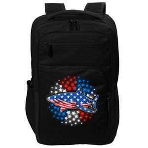 Stars And Stripes USA American Flag Shark Impact Tech Backpack