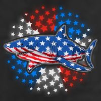 Stars And Stripes USA American Flag Shark Adult Drive Performance Visor