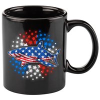 Stars And Stripes USA American Flag Shark 11oz C Handle Ceramic Mug