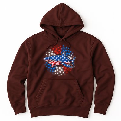 Stars And Stripes USA American Flag Shark Hoodie