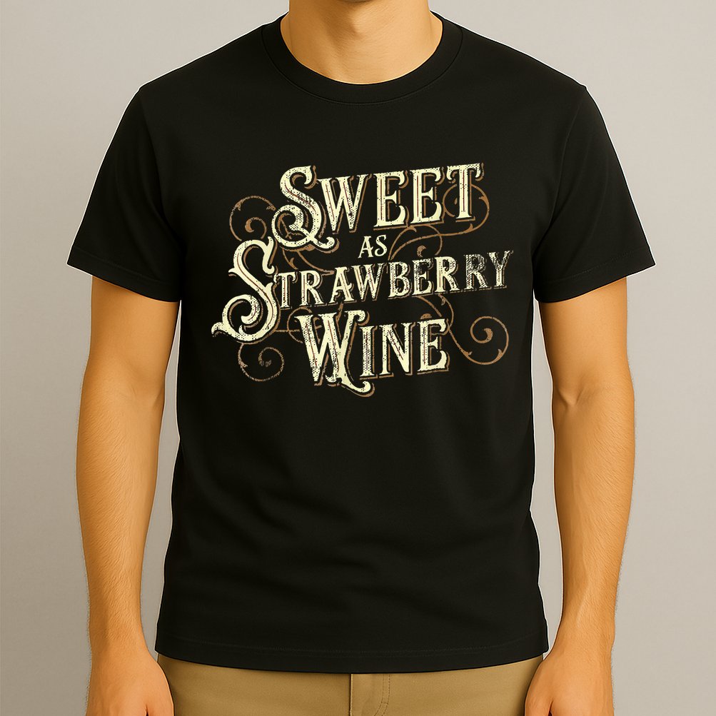 Sweet As Strawberry Wine Ladies Designer Country T-Shirt