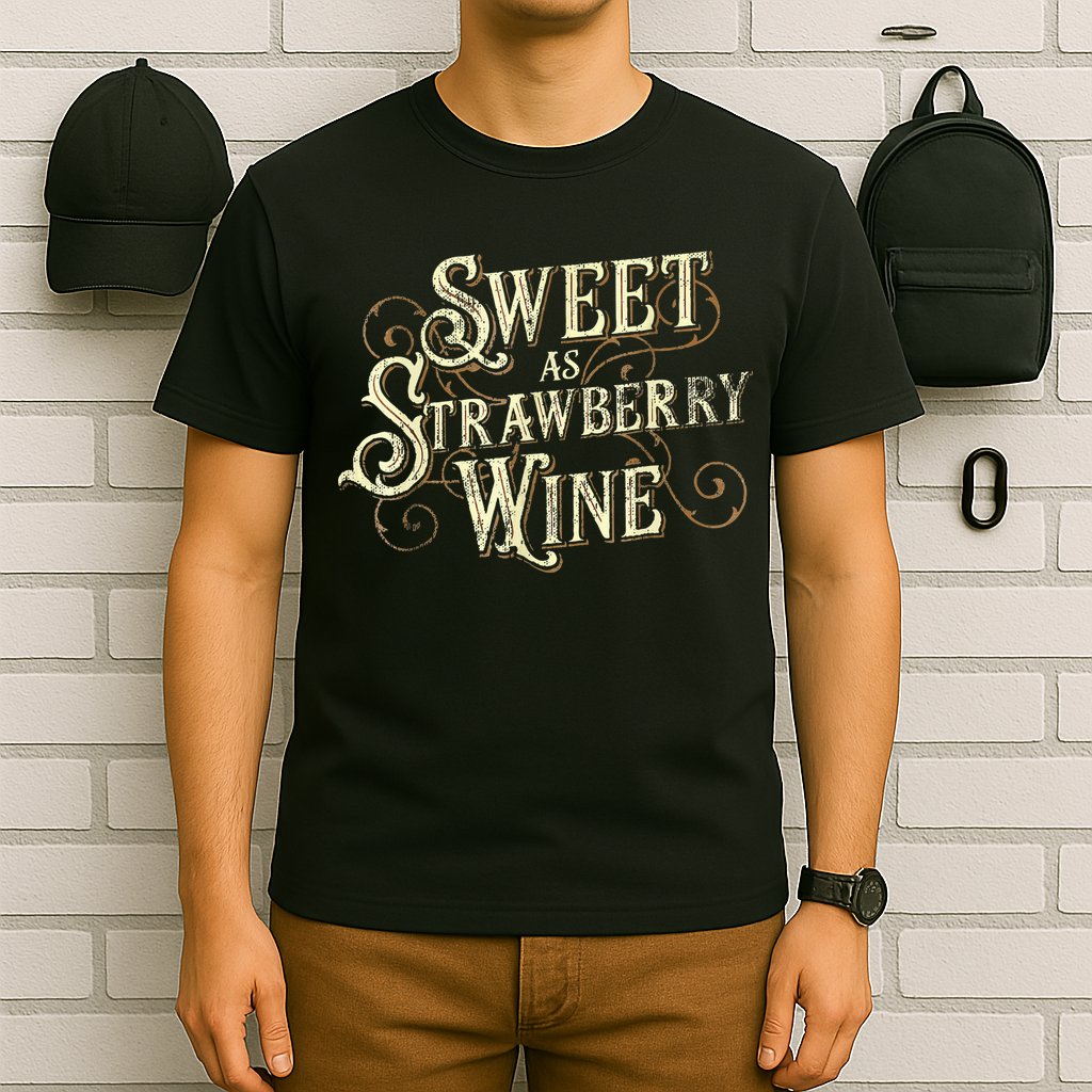 Sweet As Strawberry Wine Ladies Designer Country T-Shirt