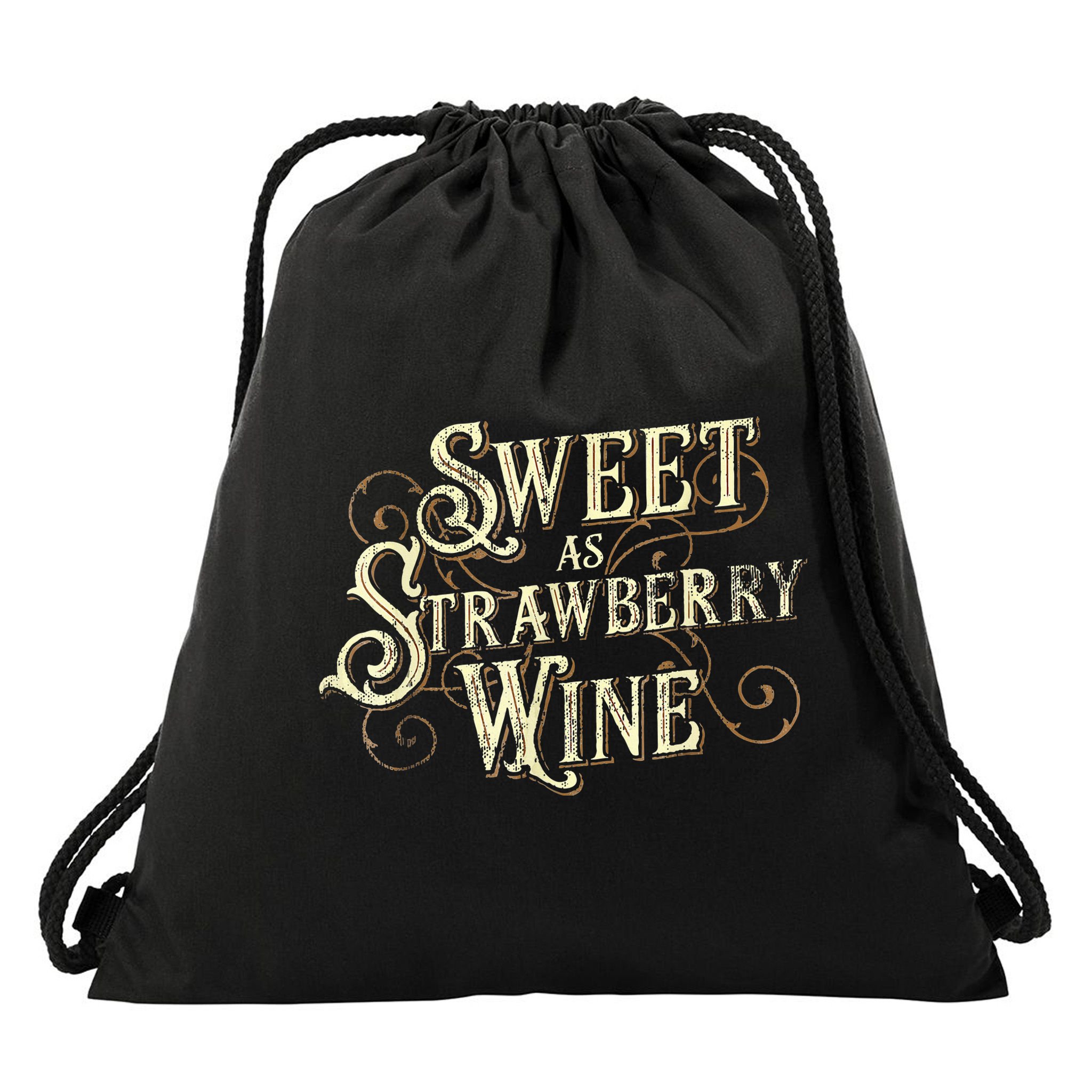 Sweet As Strawberry Wine Ladies Designer Country Drawstring Bag