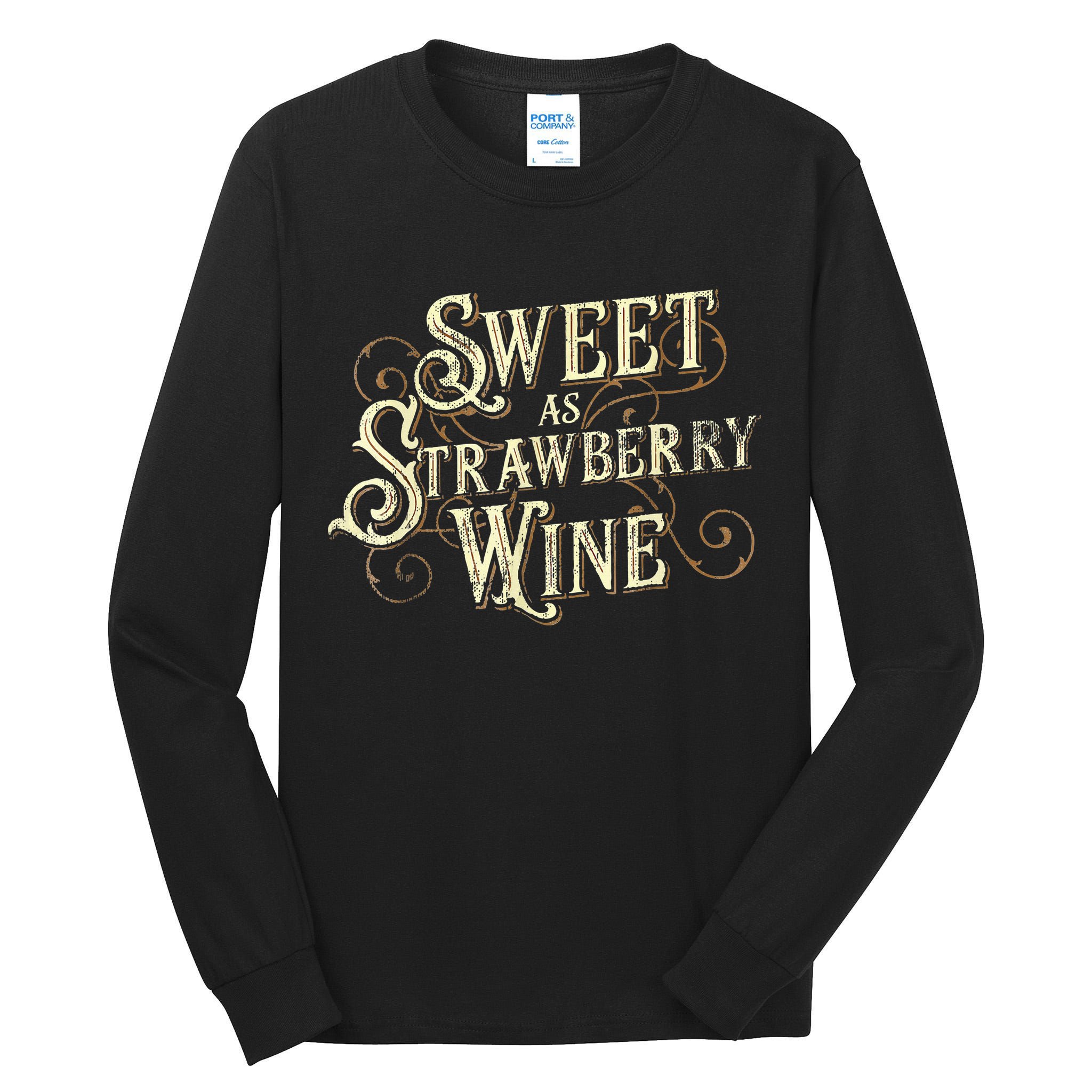 Sweet As Strawberry Wine Ladies Designer Country Tall Long Sleeve T-Shirt