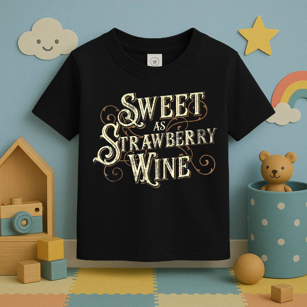 Sweet As Strawberry Wine Ladies Designer Country Toddler T-Shirt
