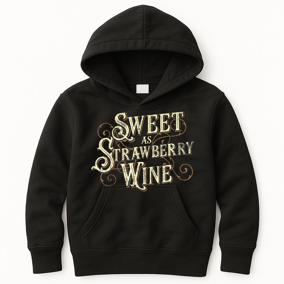 Sweet As Strawberry Wine Ladies Designer Country Kids Hoodie