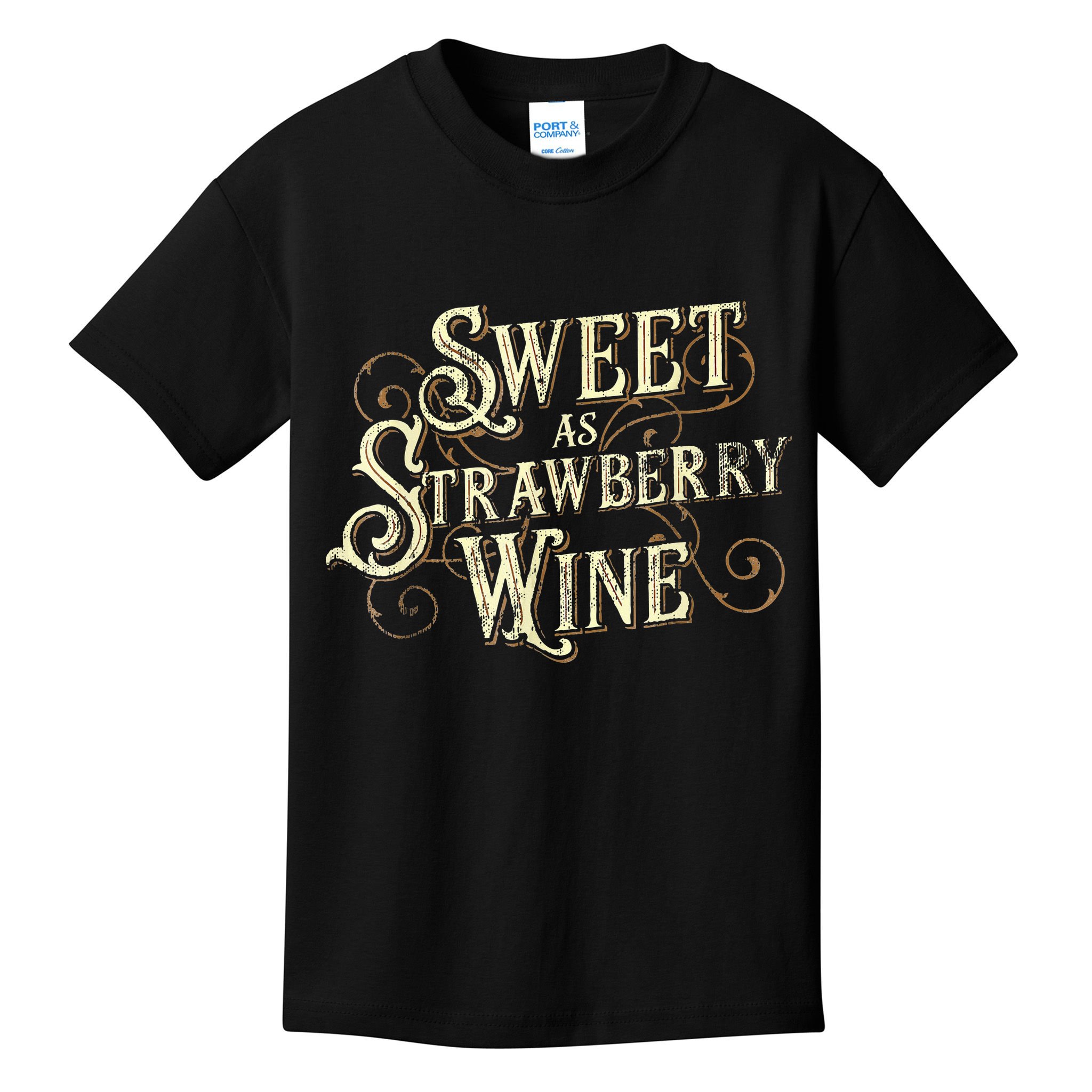 Sweet As Strawberry Wine Ladies Designer Country Kids T-Shirt