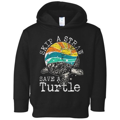 Skip A Straw Save A Turtle Toddler Hoodie