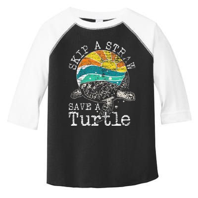 Skip A Straw Save A Turtle Toddler Fine Jersey T-Shirt