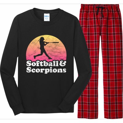 Softball And Scorpions Or Scorpion Gift Long Sleeve Pajama Set