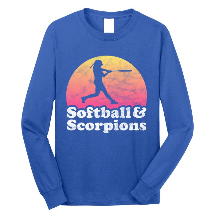 Softball And Scorpions Or Scorpion Gift Long Sleeve Shirt