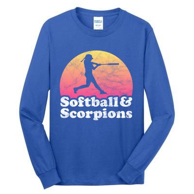 Softball And Scorpions Or Scorpion Gift Tall Long Sleeve T-Shirt