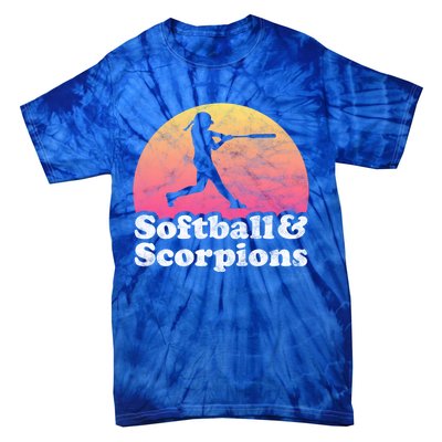 Softball And Scorpions Or Scorpion Gift Tie-Dye T-Shirt