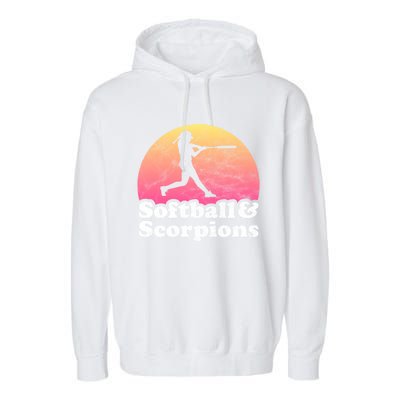 Softball And Scorpions Or Scorpion Gift Garment-Dyed Fleece Hoodie