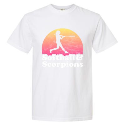 Softball And Scorpions Or Scorpion Gift Garment-Dyed Heavyweight T-Shirt