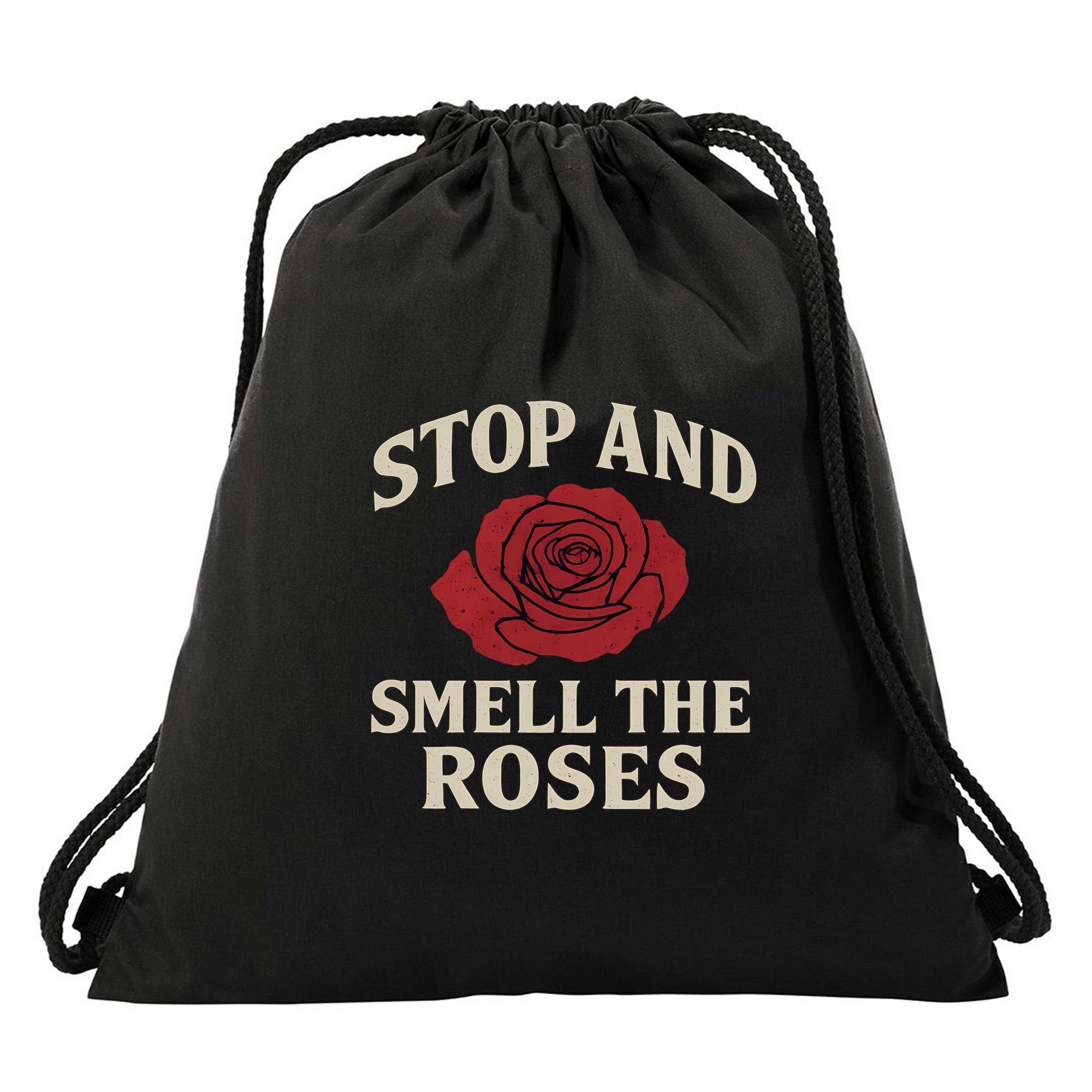 Stop and Smell the Roses Drawstring Bag