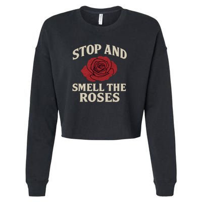 Stop and Smell the Roses Cropped Pullover Crew