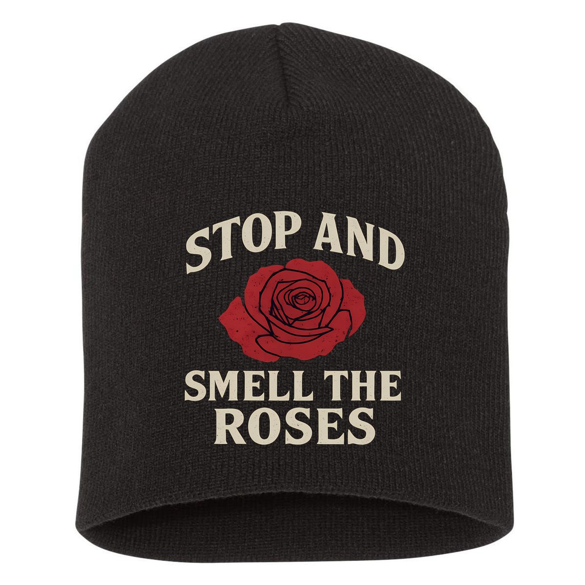 Stop and Smell the Roses Short Acrylic Beanie