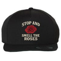 Stop and Smell the Roses Wool Snapback Cap