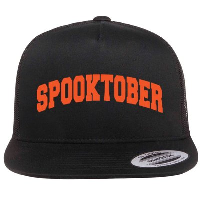 Spooktober Athletic Sports Design Flat Bill Trucker Hat