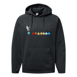 Space Astronaut Spaceman Astronomy Earth Mars Planets Performance Fleece Hoodie