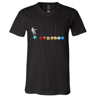 Space Astronaut Spaceman Astronomy Earth Mars Planets V-Neck T-Shirt