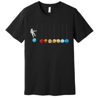 Space Astronaut Spaceman Astronomy Earth Mars Planets Premium T-Shirt