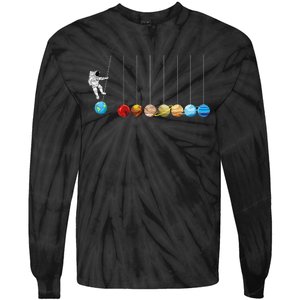 Space Astronaut Spaceman Astronomy Earth Mars Planets Tie-Dye Long Sleeve Shirt